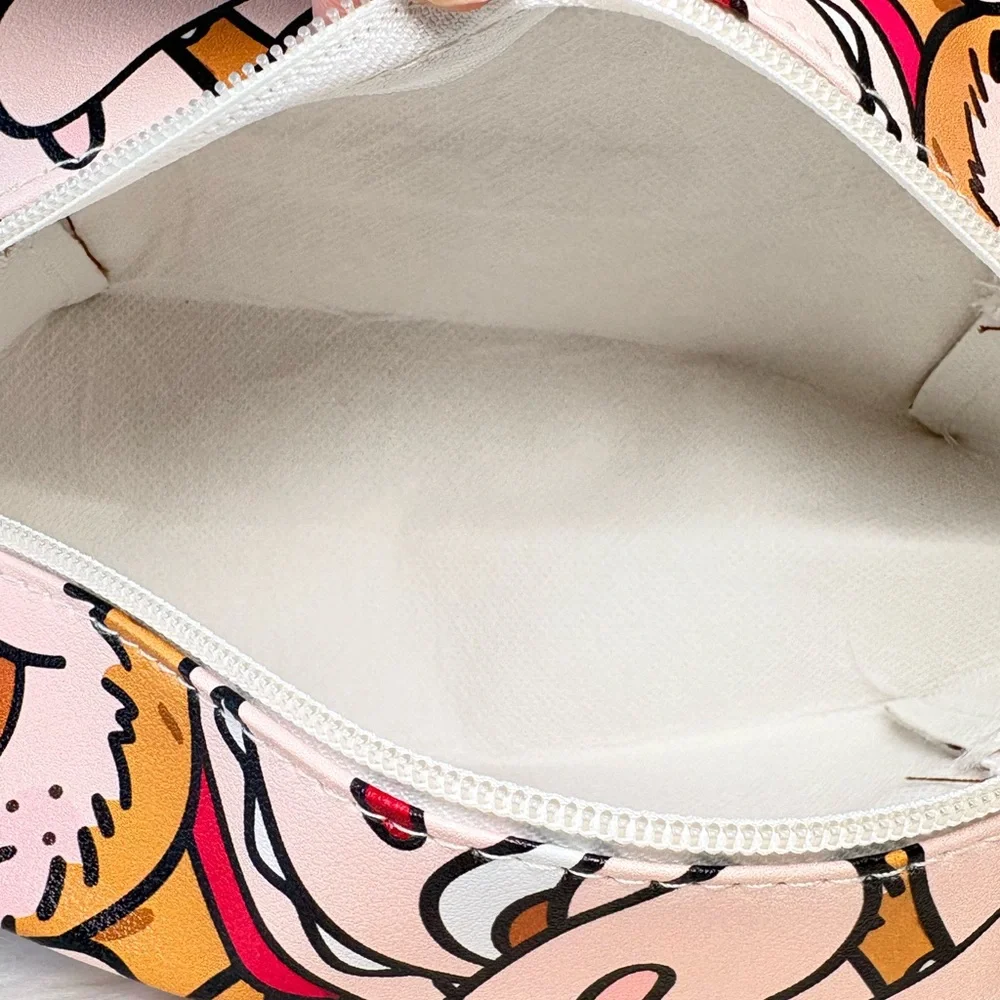 Brown Labubu Large Cosmetic Bag